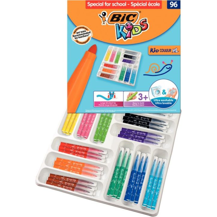 Classpack de 96 Kids couleurs XL assortis 8878342 BIC