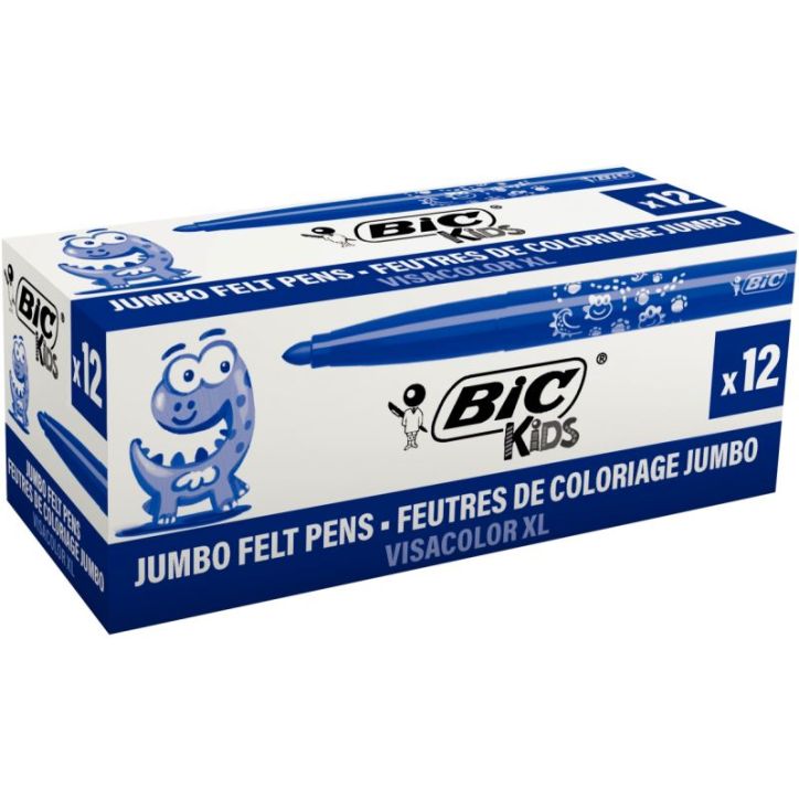 Boîte de 12 feutres Visacolor 1161 bleu 8289834 VISACOLOR BIC