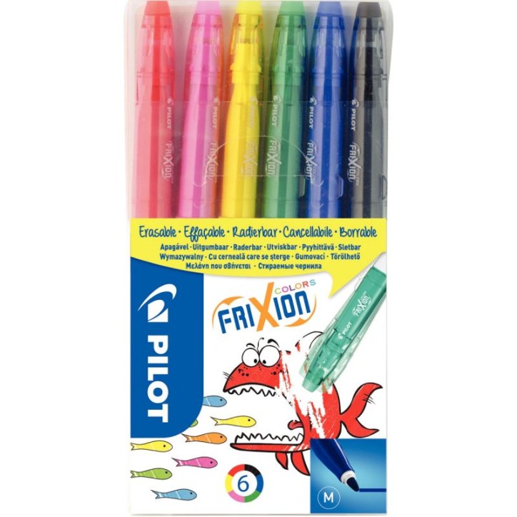 Pochette de 6 feutres Frixion colors assortis 4902505423871 FRIXION PILOT