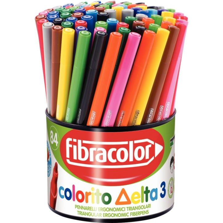 Pot de 84 feutres triangulaire delta 3 10333SW084BA