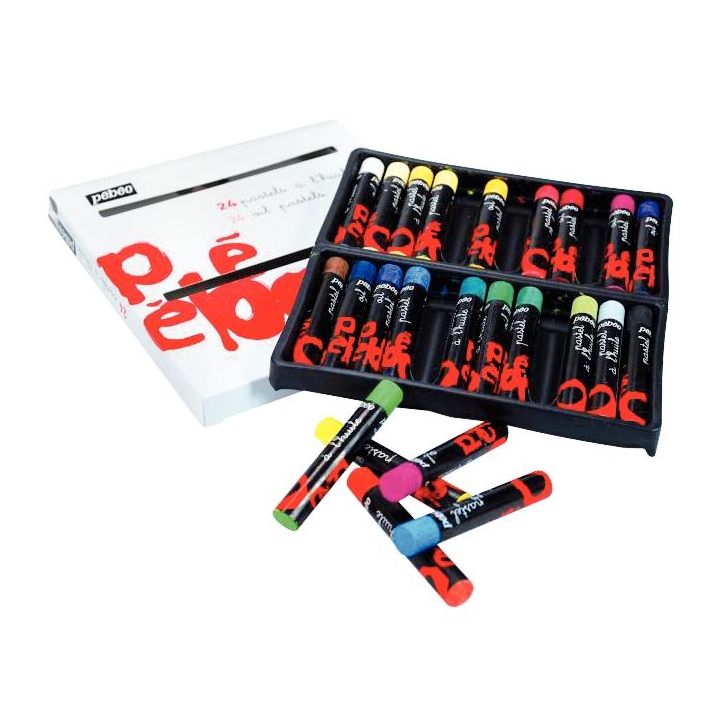 Boîte de 24 pastels à l'huile Ara couleurs assorties 276000 PEBEO