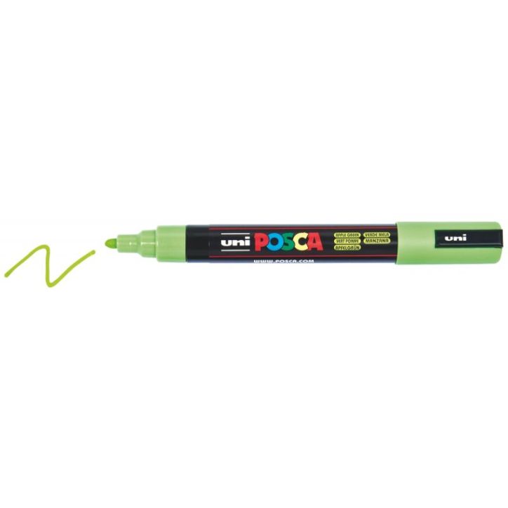 Marqueur pointe moyenne conique vert pomme PC5M VP POSCA UNIBALL