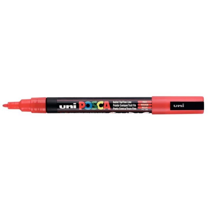Marqueur pointe fine conique rouge PC3M R POSCA UNIBALL