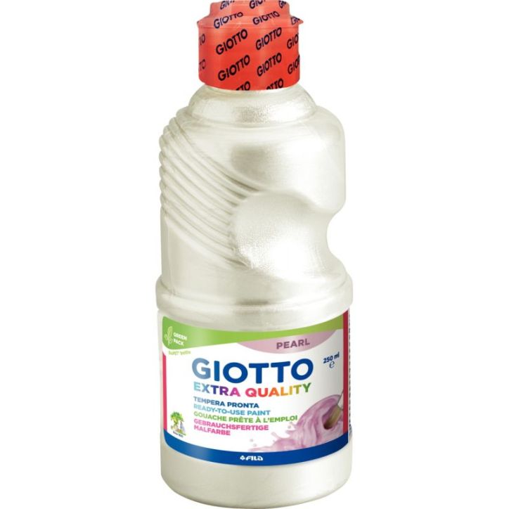 Flacon 250ml de gouache nacrée GIOTTO PEARL PAINT, blanc F53130100 GIOTTO