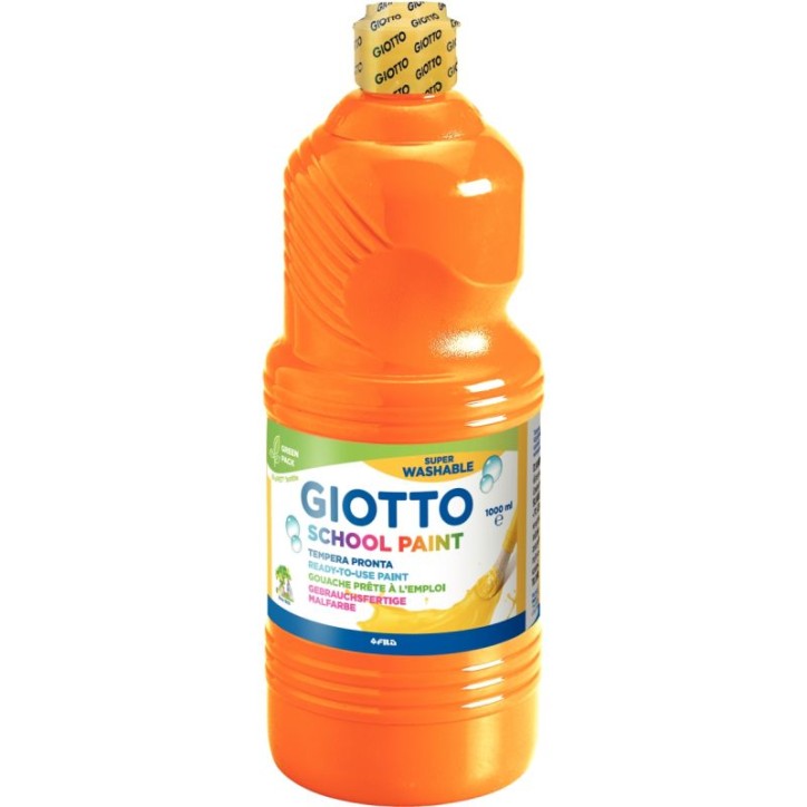 Flacon de 1 Litre de gouache liquide lavable GIOTTO orange F53550500 GIOTTO