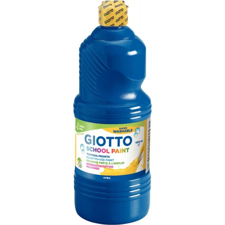 Flacon de 1L de gouache liquide lavable GIOTTO, bleu outremer F53551700 GIOTTO