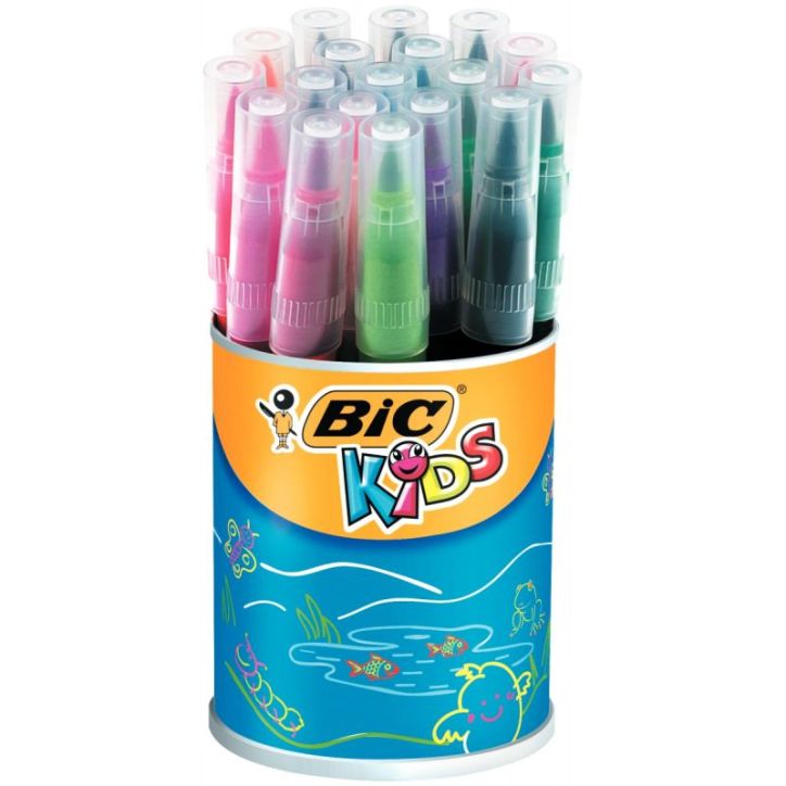 Pot de 18 Visaquarelle pointe pinceau couleurs assorties 8289651 VISAQUAREL BIC