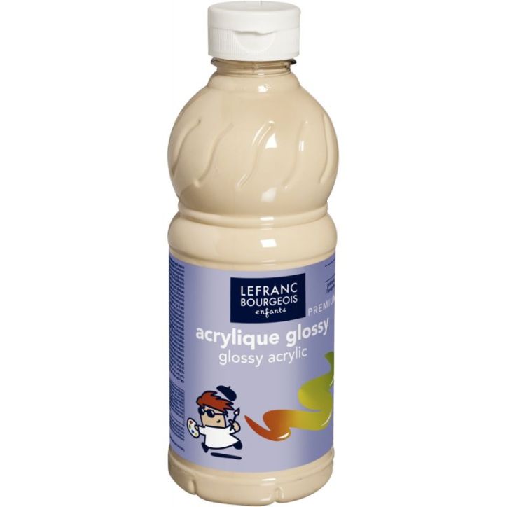 Flacon 500ml d'acrylique Glossy Lefranc Bourgeois, pêche 188144 COLOR AND  LEFRANC & BOURGEOIS