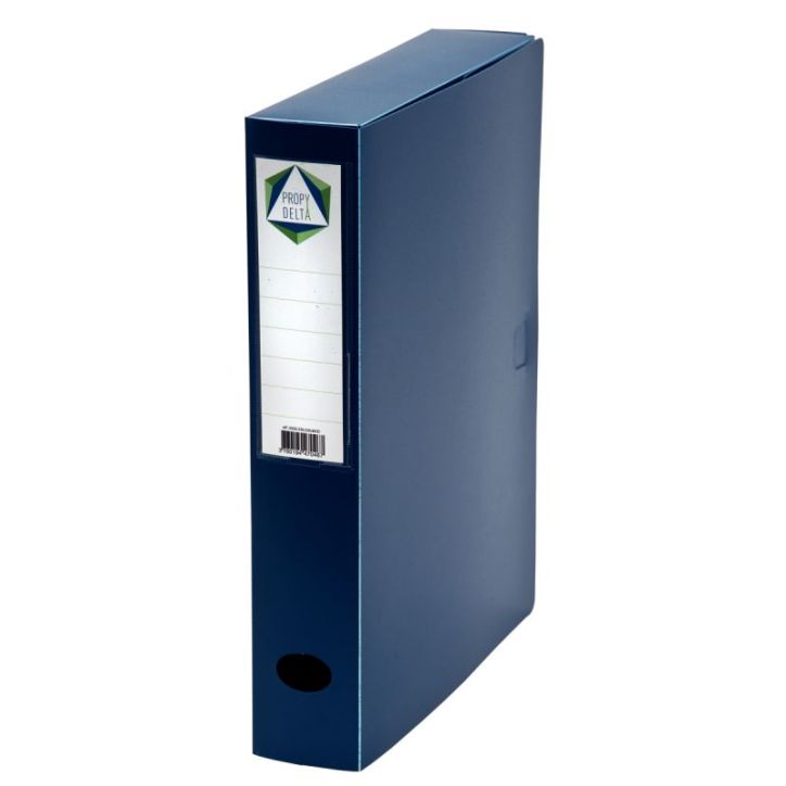 PERGAMY Boîte de classement dos de 6 cm, en polypropylène 7/10e. Coloris bleu