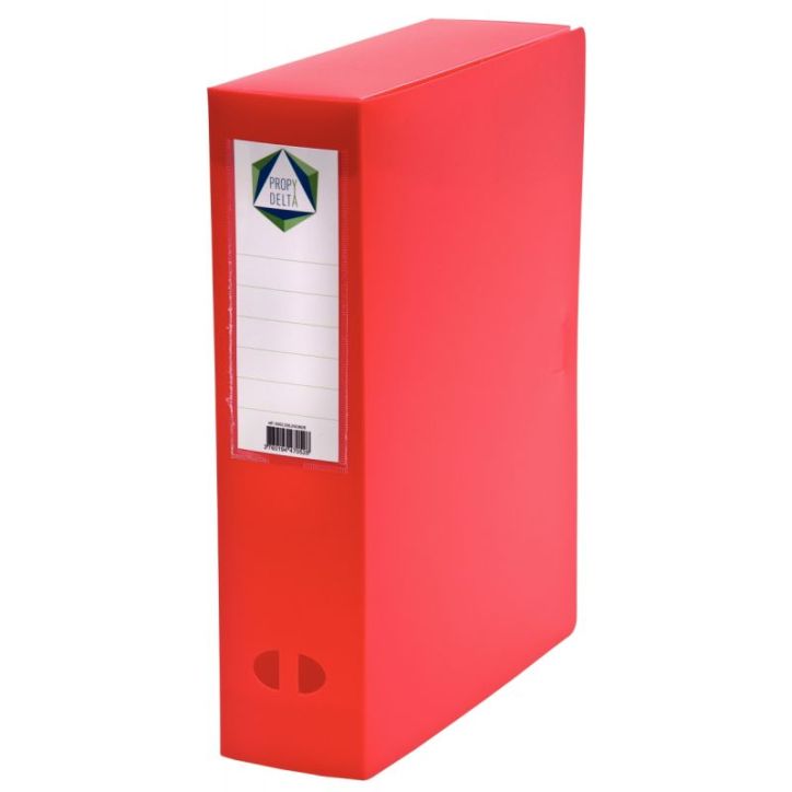PERGAMY Boîte de classement dos de 8 cm, en polypropylène 7/10e. Coloris rouge