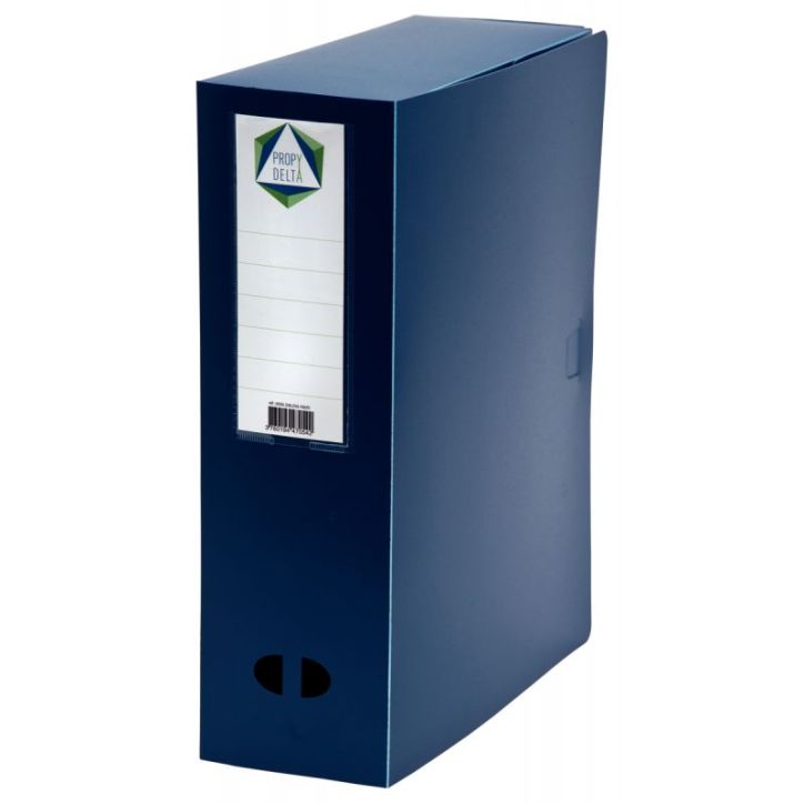PERGAMY Boîte de classement dos de 10 cm, en polypropylène 7/10e. Coloris bleu