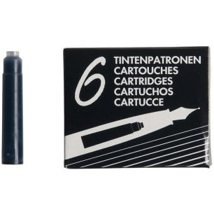 Etui de 6 cartouches internationales encre noire 12233