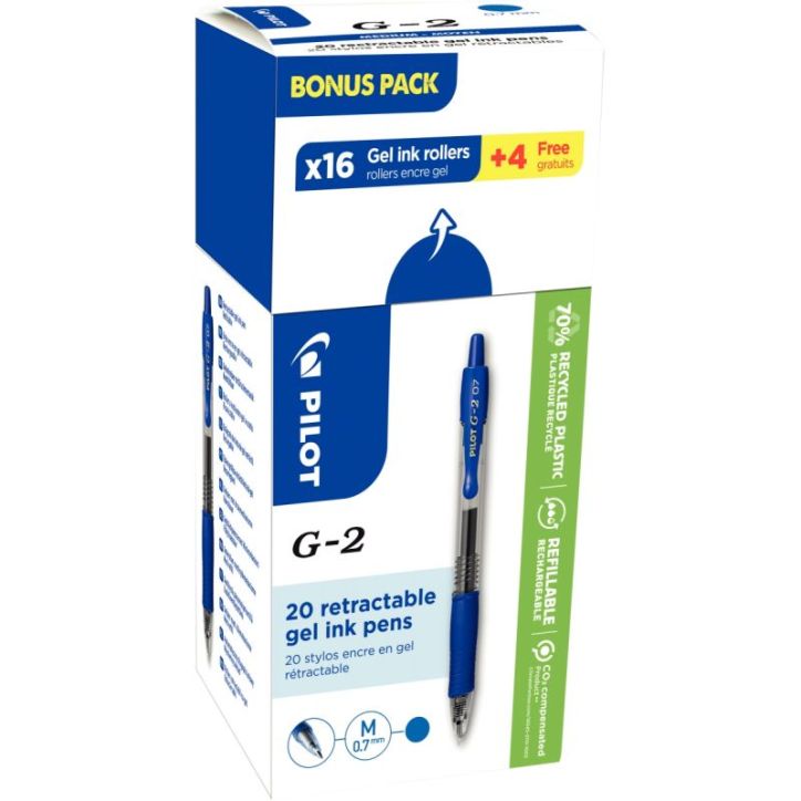 Ecopack 20 stylos G2 bleu dont 4 offerts 3131910516477 PILOT