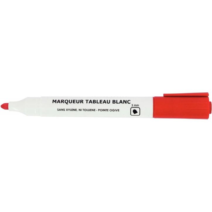 Marqueur tableau blanc pointe ogive 3mm rouge 28217