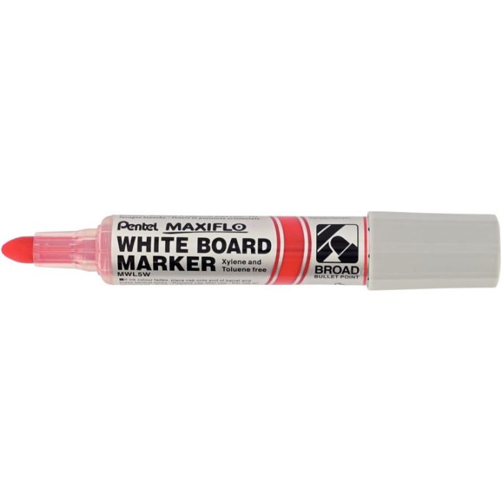 PENTEL Marqueur effaçable à  sec MAXIFLO pointe ogive extra-large 4 mm. Encre Rouge