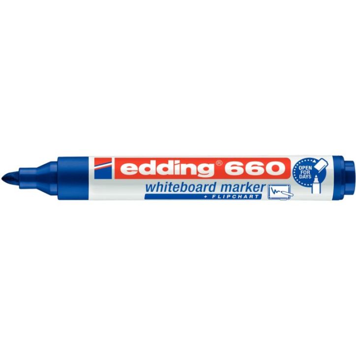 EDDING Marqueur effaçable à  sec pointe ogive Bleu E-660