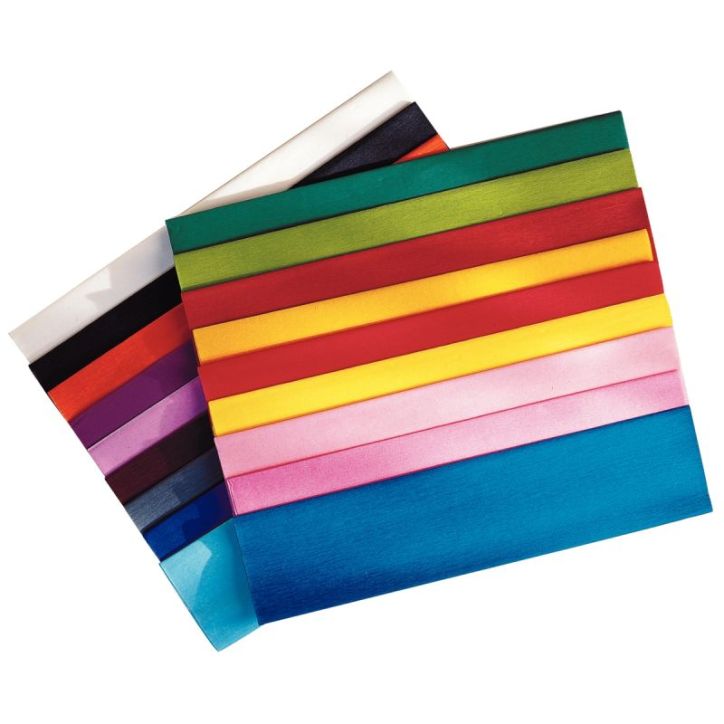 Paquet de 10 feuilles crépon ordinaire 200x50 cm  cyclamen 2122