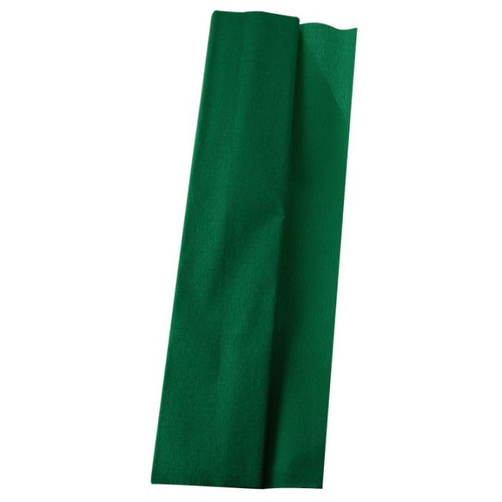 Paquet de 10 feuilles crépon supérieur 250x50  vert foncé 15911