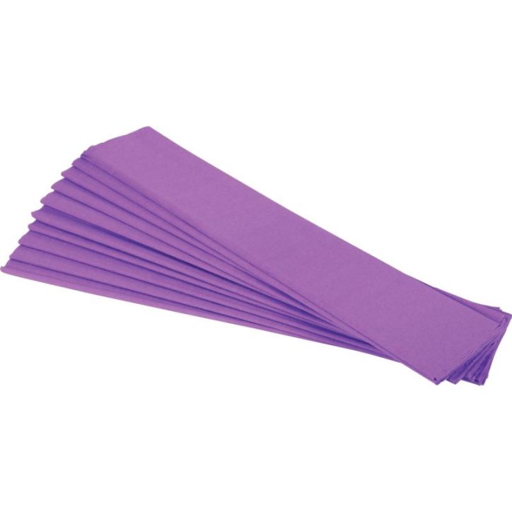 Paquet de 10 feuilles crépon ordinaire 200x50 cm  mauve 2119