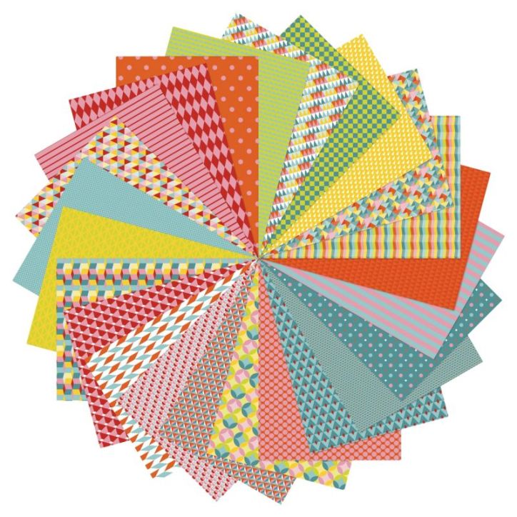 Paquet de 96 feuilles papier motif géométrique 80G A4 CC058C