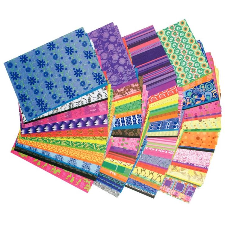 Paquet de 192 feuilles en papier motifs fantaisie assortis 74 grammes 1131831