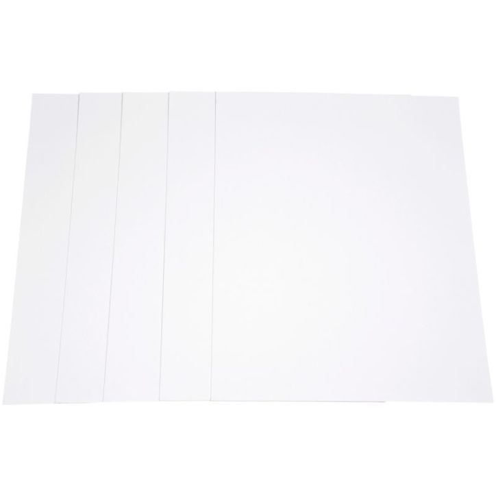 Paquet de 5 feuilles de carton épais, 2 côtés blancs, format 50 x 65 cm, 1005 g épaisseur 1,5 mm C2B50x65-(...)