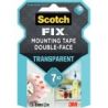 Rouleau scotch double face transparent 1,5 m x 19mm BP1377 SCOTCH 3M
